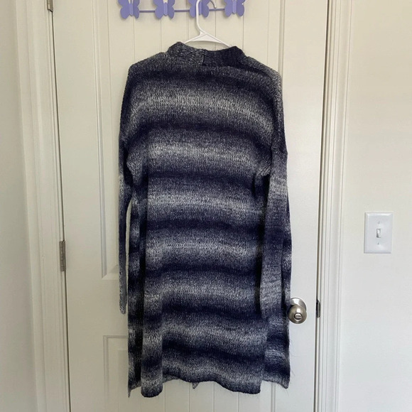 EUC | Sonoma women’s striped long thick knit open front cardigan — small - Picture 6 of 6